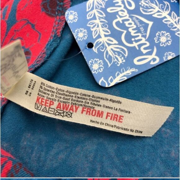 Intimately Free People So Much Bodysuit Off Shoulder Blue Combo XS NWT - Picture 4 of 4